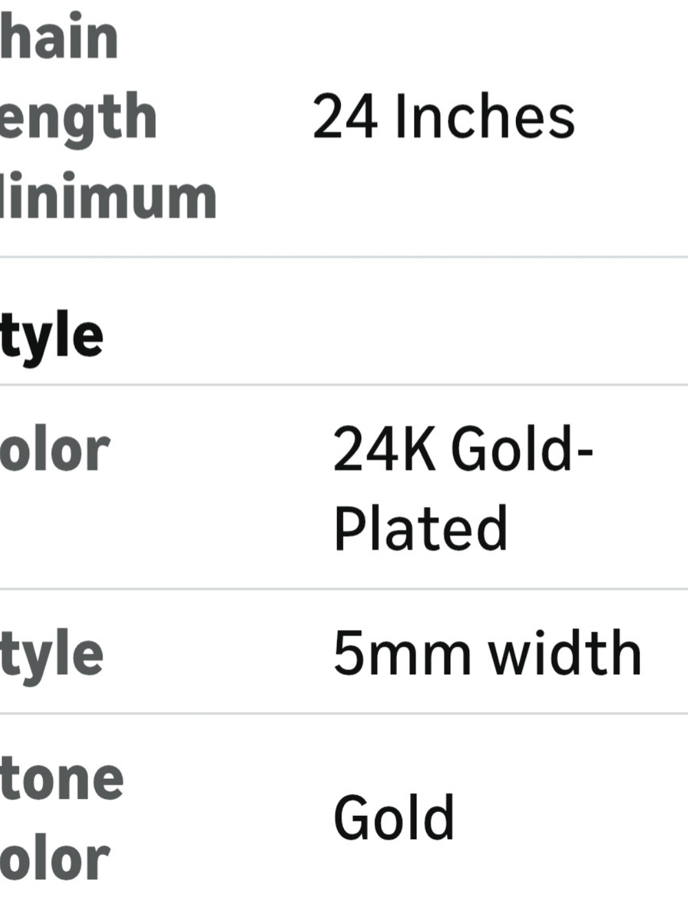 Gold Rope Chain Necklace - Picture 2 of 8